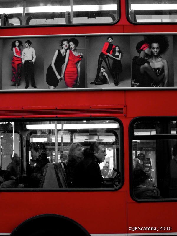 London: Red Bus & Advert